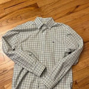 Vineyard Vines classic fit button down whale shirt- XS- green and blue